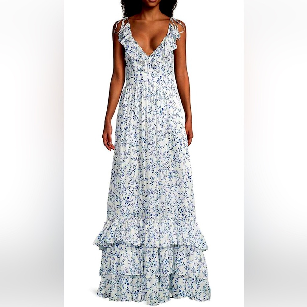 Agua Bendita Cereza Silk Maxi dress